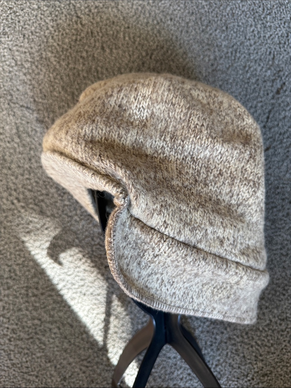 L.L. Bean Men's Ragg Wool Knit Hat #WPL7503. Newsboy. Taupe. One Size.